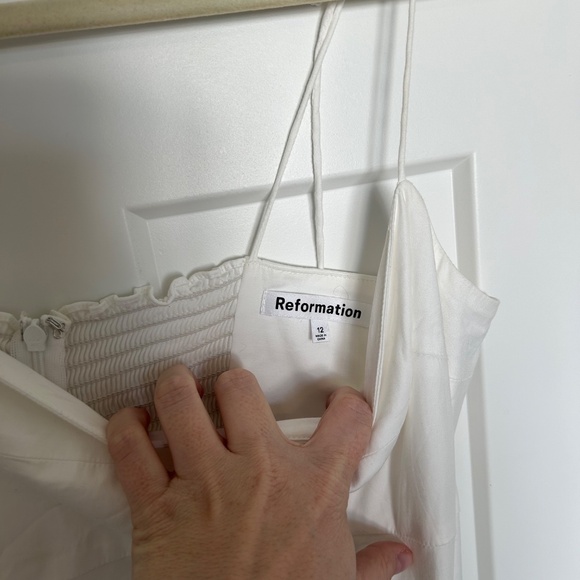 Reformation Vinny Dress, White, Size 12 - Picture 4 of 6